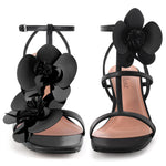 Load image into Gallery viewer, LACIKOSZ Black Heels Walking Sandals Women Comfy High Heels Dress Shoes Women Stiletto Sexy Strappy Heels

