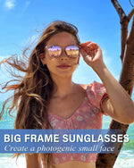 Load image into Gallery viewer, Myiaur Polarized Sunglasses for Women, Square Mirrored Trendy Shades with UV Protection Reduce Glare Sun Glasses
