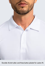 Load image into Gallery viewer, Men&#39;s Polo Shirt Long Sleeve Golf Shirts Lightweight UPF 50+ Sun Protection Cool Shirts for Men Work Fishing Outdoor(White, XXL)

