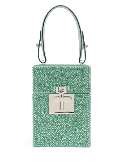 Oscar de la Renta, Pave Crystal Alibi Top Handle Bag, Sage