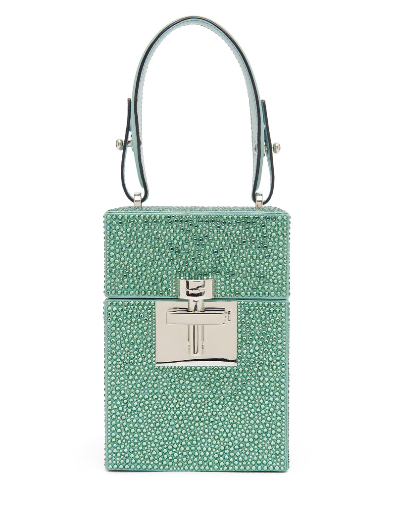 Oscar de la Renta, Pave Crystal Alibi Top Handle Bag, Sage