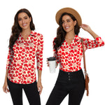 Load image into Gallery viewer, Soneven Womens 3/4 Sleeve Golf Blouses Long Sleeve Button Down Shirts for Women Work Blouses V Neck Collared Shirts
