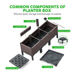 Load image into Gallery viewer, 47x15x19in Raised Garden Beds Outdoor, Polypropylene Elevated Planter Boxes Outdoor for Vegetables, Flowers, Herbs, Garden Box with Drain Outlet, Heat and Frost Resistance Planters, 330lb Capacity
