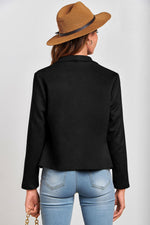 Load image into Gallery viewer, PRETTYGARDEN Women's Faux Suede Jackets 2025 Fashion Fall Clothes Long Sleeve Open Front Cropped Coat Outwear (Black,X-Large)
