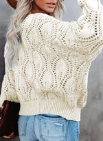 Load image into Gallery viewer, Dokotoo Women's Sweaters V Neck Crochet Hollow Out Lightweight Oversized Pullover Sweaters 2025 Trendy Casual Womens Tops Outfits White
