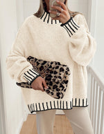 Load image into Gallery viewer, PRETTYGARDEN Women&#39;s 2025 Fall Oversized Pullover Sweaters Long Sleeve Mock Neck Chunky Knit Jumper Tops Winter Clothing (White,Medium)
