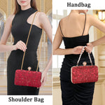 Load image into Gallery viewer, YYW Clutch Purses for Women Embroidery Sequins Beaded Evening Bag Pearl Clutch Handbag Shoulder Bag for Formal Party Wedding (Red)
