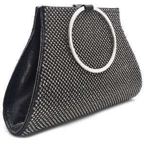 MOSSMON Crystal Clutch Purses Bride and Bridesmaid Handbag Elegant Wristlet Evening Bag for Women