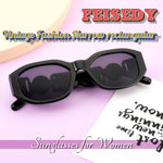 Load image into Gallery viewer, FEISEDY Retro Trendy Rectangle Sunglasses Women Men Vintage 90s Small Narrow Square Sunglasses B2322
