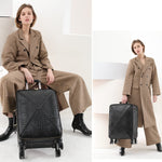 Load image into Gallery viewer, feilario Croco trolly luggage with spinner wheel softside suitcase lightweight checked bag

