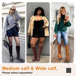 Load image into Gallery viewer, Vepose Women's Knee High Boots, Tall Riding Boots Low Heel with Wide Calf and Extra Wide Width, 949W - Black, Size 6.5W US - Buckle and Inside Zip (CJY949W Black 06.5)
