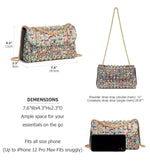 Load image into Gallery viewer, Sweetovo Rhinestones Clutch Purses for Women Chain Shoulder Bags Sparkly Evening Bags Handbags for Cocktail Prom Party Wedding(Multicolor)
