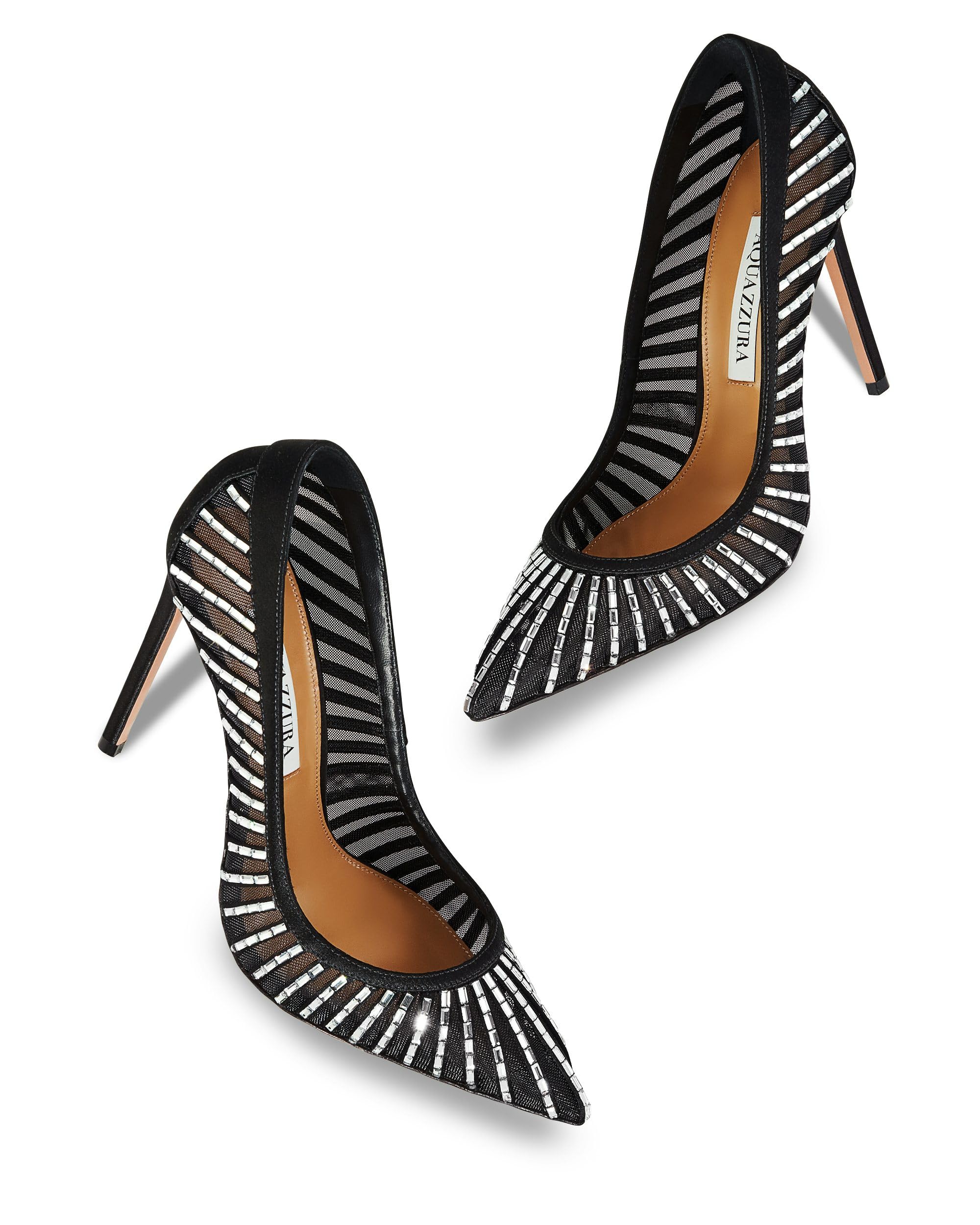 Aquazzura Passions Crystal Pump 105, Black, 10.5