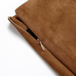 Load image into Gallery viewer, IDEALSANXUN Brown Suede Skirts for Women 2025 Fall Winter Fashion Outfits Corduroy Velvet High Waisted Bodycon Pencil Short Mini Skirt Casual Business Work Clothes(Suede Brown, M)
