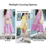 Load image into Gallery viewer, Youjaree Womens Small Straw Crossbody Handbag Handmade Woven Shoulder Bag Purse for Summer (Brown)
