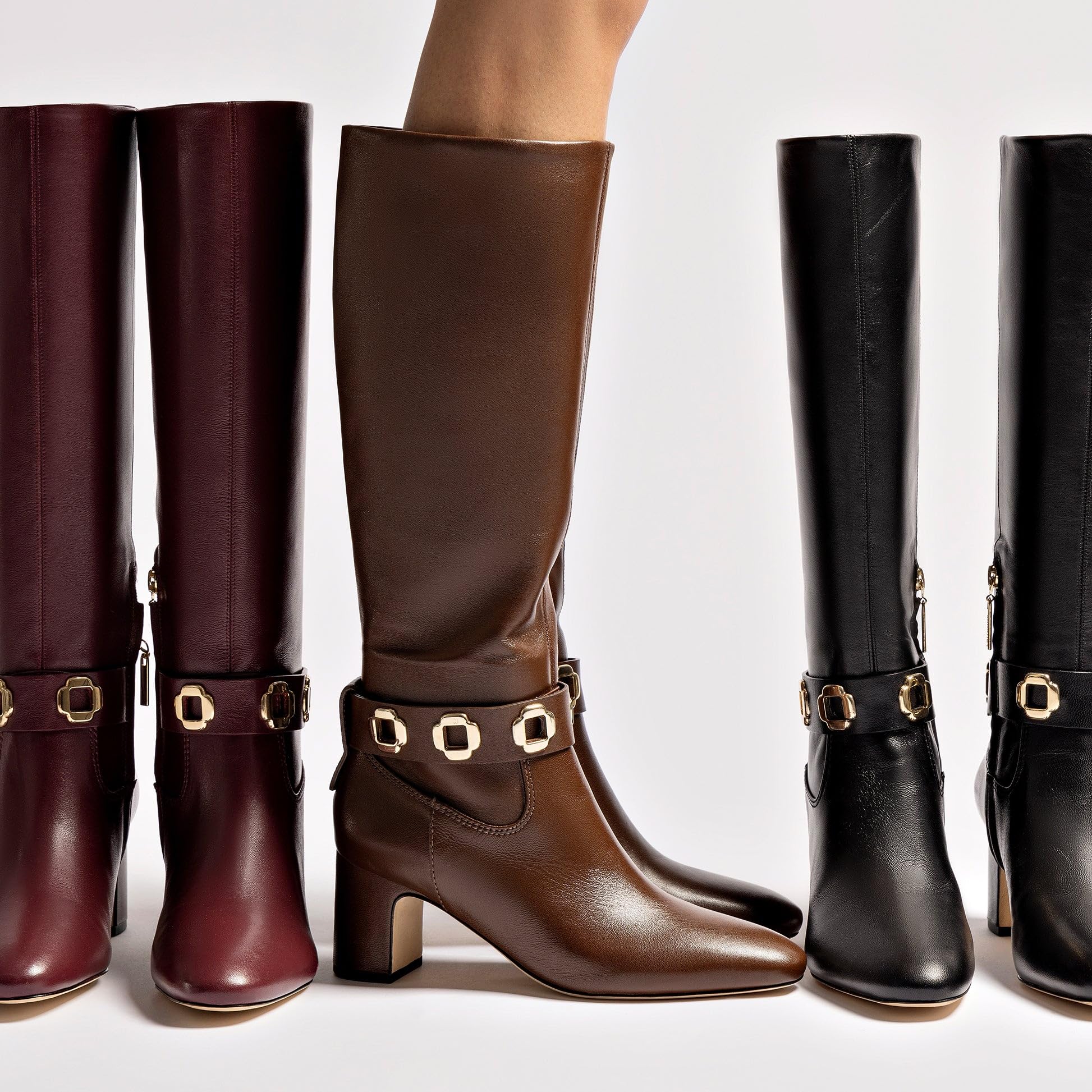 Larroudé Milan Block Boot In Cognac Leather 8.0 / Cognac