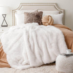 Load image into Gallery viewer, BATTILO HOME Luxury White Faux Fur Throw Blanket, Fluffy Cozy Soft Warm Fur Blanket for Couch, Sofa, Chair, Bed, Plush Fuzzy Fur Throws with Long Pile, 50&quot;x60&quot;(Ivory)
