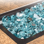Load image into Gallery viewer, GASPRO 20 lbs Fire Glass for Propane Fire Pit, 1/2-Inch Reflective Fireplace Glass Rocks for Fire Pit Table, Caribbean Blue
