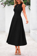 Load image into Gallery viewer, PRETTYGARDEN Spring Casual Dresses for Women 2026 Summer Business Work Midi Sleeveless A Line Pleated Cocktail Dress(Black,Medium)
