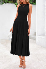 Load image into Gallery viewer, PRETTYGARDEN Spring Casual Dresses for Women 2026 Summer Business Work Midi Sleeveless A Line Pleated Cocktail Dress(Black,Medium)
