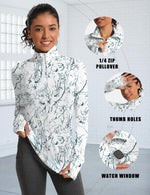 Load image into Gallery viewer, IECCP Women&#39;s Long Sleeve Sun Shirt UV Protection Workout Tops Lightweight UPF 50+ Golf Gym Hiking Shirts Outdoor Clothing (Black Interlaced Lines,M)
