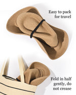 Load image into Gallery viewer, FURTALK Straw Cowboy Sun Hats for Women Men Western Cowgirl Hats with Wind Lanyard UPF 80+ Beach Hat Khaki
