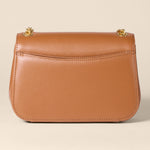 Load image into Gallery viewer, Amazon Essentials Women's Chain Shoulder Bag, Tan Faux Leather, One Size
