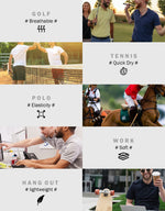 Load image into Gallery viewer, TELALEO 5 Pack Mens Polo Shirts Quick Dry Short Sleeve Golf T Shirt Performance Moisture Wicking Casual Workout SetB L
