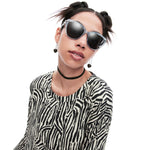 Load image into Gallery viewer, Betsey Johnson Women&#39;s Serpentine Sunglasses Cateye, Light Blue Snakeskin, 56mm

