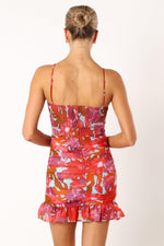 Load image into Gallery viewer, Petal &amp; Pup Zuri Rosette Mini Dress - Pink Azalea M
