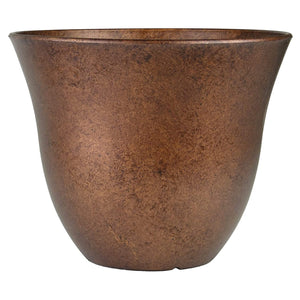 Classic Home and Garden Honeysuckle Resin Flower Pot Planter, Copper, 13"