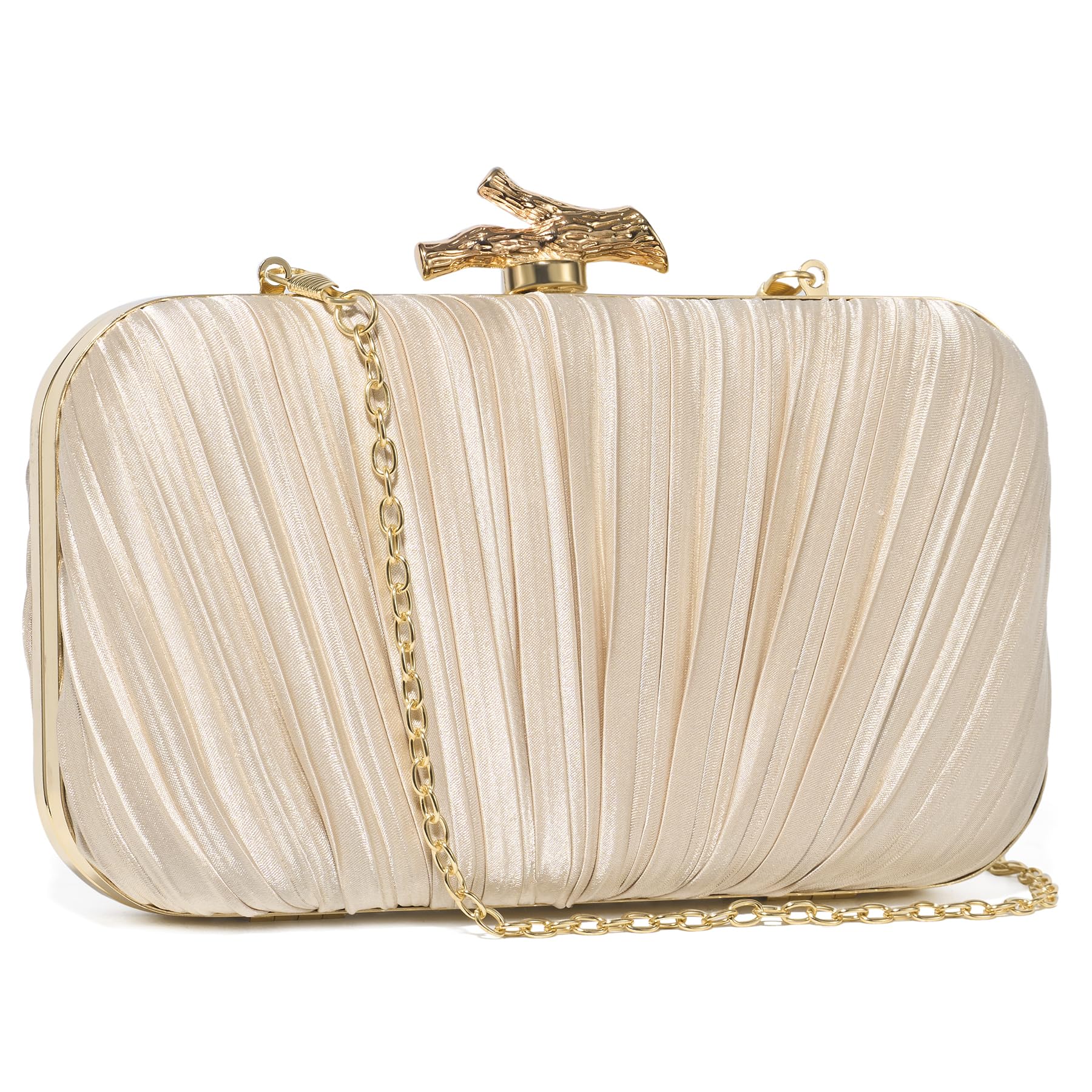 CHUNLI Clutch Purses for Women Evening/Wedding Chic Woven Bag Formal PU Leather Purse Designer Handbags for Women