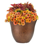 Load image into Gallery viewer, Classic Home and Garden Honeysuckle Resin Flower Pot Planter, Copper, 13&quot;
