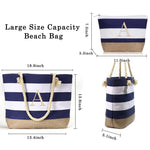 Load image into Gallery viewer, YOOLIFE Gifts for Women - Personalized Birthday Gifts for Women, Graduation Gifts, Mothers Day Gifts, Bridesmaid Gifts, Gifts for Friend Mom Teacher Sister Girls, Initial Beach Bag Travel Bag, Blue K

