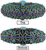 Load image into Gallery viewer, MOSSMON Peacock Luxury Rhinestone Crystal Evening Clutch Bag Sparkly Bride Wedding Party Purses for Women
