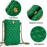 Load image into Gallery viewer, Montana West Small Crossbody Bags for Women Trendy Quilted Cell Phone Purse Chain Wallet Bag MWC-1412GN

