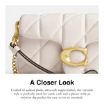 Load image into Gallery viewer, Coach Quilted Pillow Leather Tabby Wristlet with Chain
