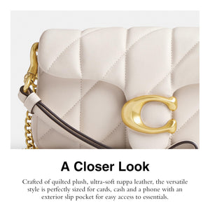Coach Quilted Pillow Leather Tabby Wristlet with Chain