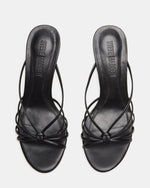Load image into Gallery viewer, Steve Madden Women's Edna Heeled Sandal, Black Leather, 7
