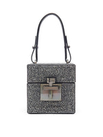 Load image into Gallery viewer, Oscar de la Renta, Crystal Pave Alibi Cube, Graphite
