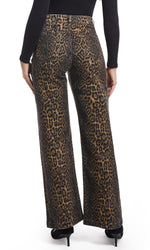 Load image into Gallery viewer, ETTELO Women&#39;s Jeans Straight Leg Casual High Waisted Stretch Trendy Leopard Pull On Jeans for Women

