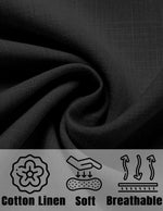 Load image into Gallery viewer, COOFANDY Men's Linen Shirts Short Sleeve Casual Shirts Button Down Shirt for Men Beach Summer Wedding Shirt Black
