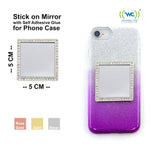 Load image into Gallery viewer, Wireless City Diamond Bling Makeup Mirror for Phone Case - Silver, Stick-On Vanity Mirror with Cubic Zirconia Stones, Universal Fit, Perfect for Selfies and Makeup Touch-Ups
