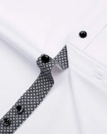 Load image into Gallery viewer, J.VER Men&#39;s Casual Long Sleeve Stretch Dress Shirt Wrinkle-Free Regular Fit Button Down Shirts White Black Medium
