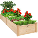 Load image into Gallery viewer, Best Choice Products 8x2ft Outdoor Wooden Raised Garden Bed Planter for Vegetables, Grass, Lawn, Yard - Natural

