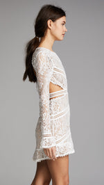 Load image into Gallery viewer, For Love &amp; Lemons Women&#39;s Emerie Cutout Dress, White, L
