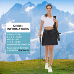 Load image into Gallery viewer, MIVEI Women's Hiking Cargo Skort Skirt High Waisted Golf Dressy Casual with Zipper Pockets Workout Sport Quick Dry Skirts Black
