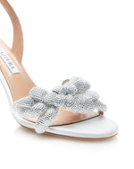 Load image into Gallery viewer, Aquazzura Galactic Flower Sandal 75, White, 8.5
