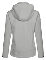 Load image into Gallery viewer, Little Donkey Andy Women's Softshell Jacket Ski Jacket with Removable Hood, Fleece Lined Light Gray Heather Size XS
