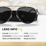 Load image into Gallery viewer, VERSACE VE2232 Medusa PILOT Shape Sunglasses with Luxury Eyewear kit
